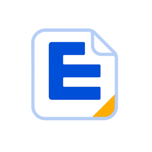 EssayTools logo - geometric E on page